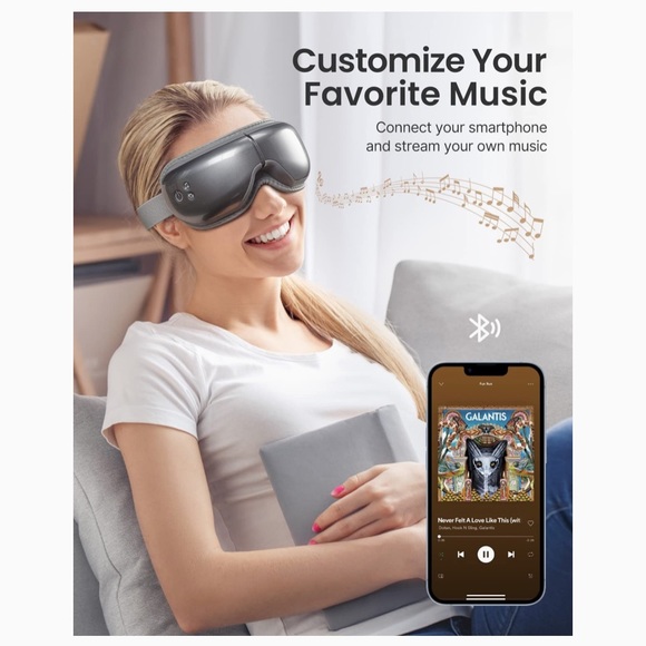 RENPHO Eyeris 1 Eye Massager with Heat, Customizable Bluetooth Music - Picture 3 of 5